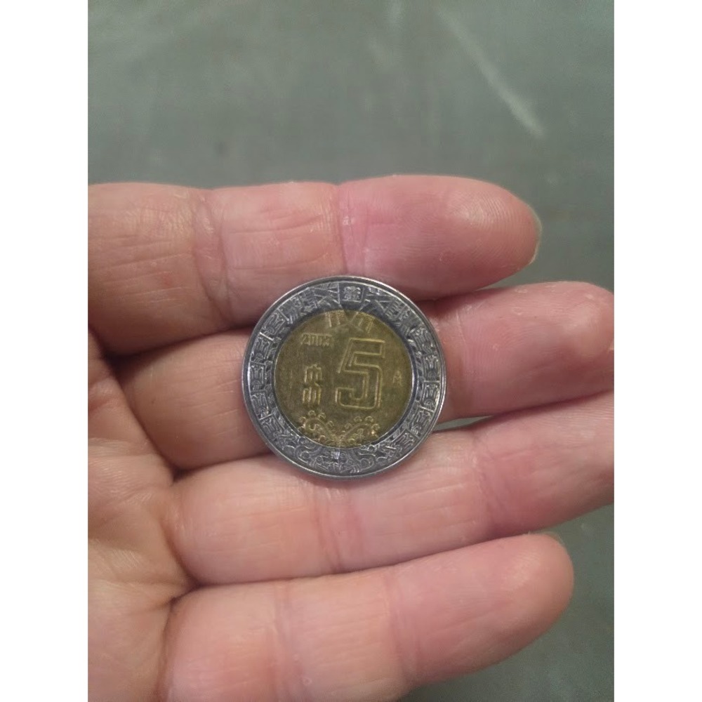 Mexico 5 Pesos Coin 2003 Bimetallic Estados Unidos Mexicanos Currency